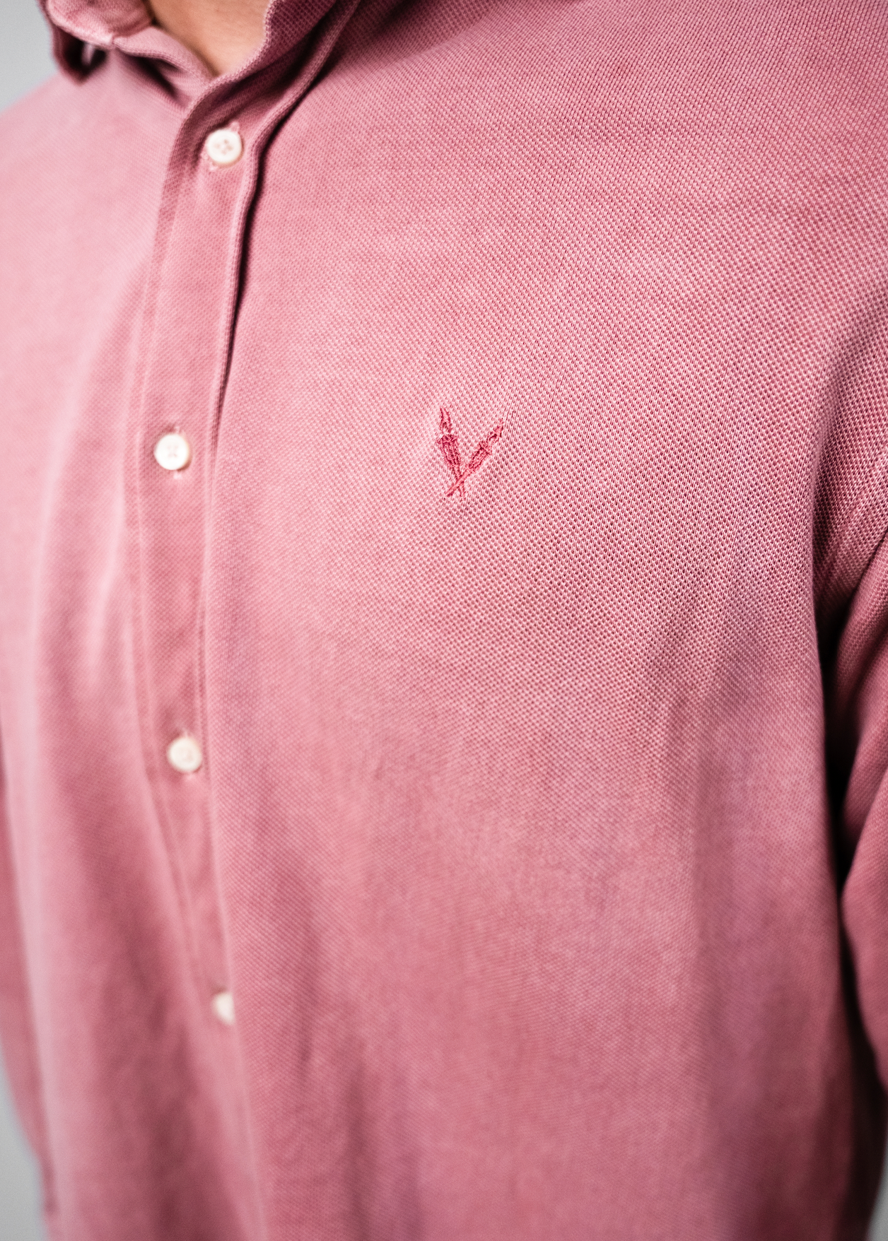 Camisa piqué rosa